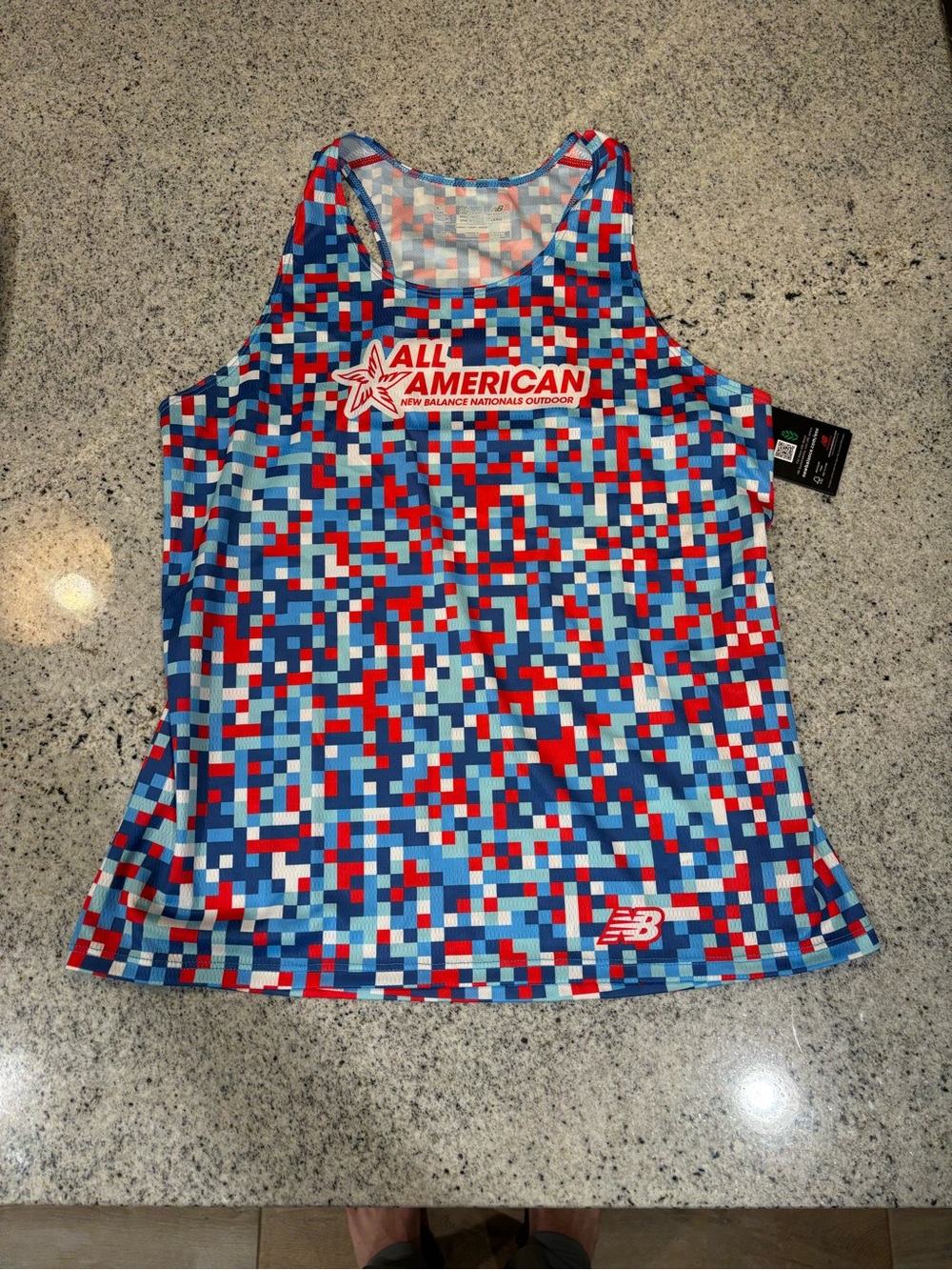 New Balance Nationals Outdoor All American Men’s Size Large (L) Singlet Tank